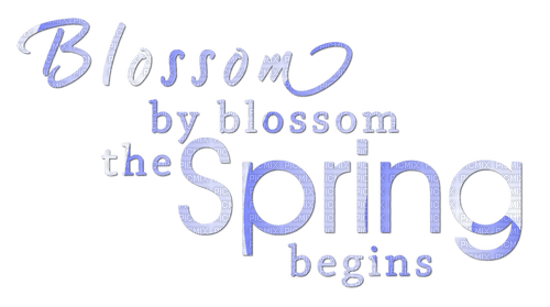 Spring.Text.Blue - ingyenes png