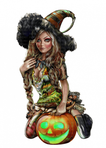 woman hexe witch halloween - besplatni png