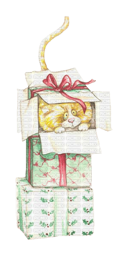 dolceluna spring gift cat deco vintage - png gratis