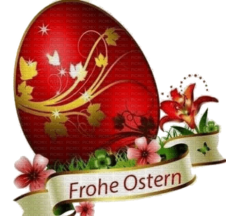 Frohe Ostern, Ei, Rot - 無料png