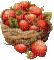 corbeille de fraises - GIF animé gratuit