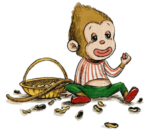 monkey eating peanuts sunshine3 - безплатен png