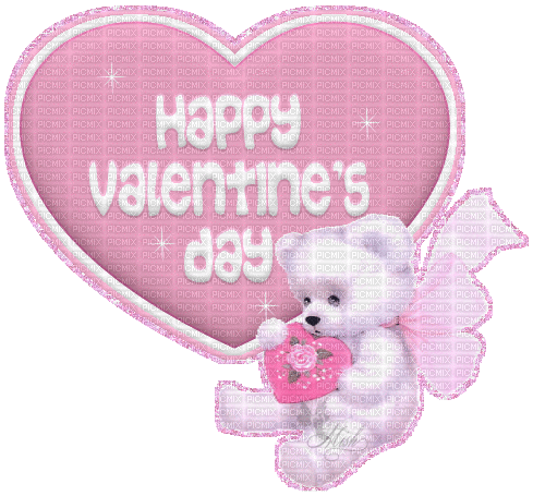 valentines bear animated pink - Бесплатни анимирани ГИФ