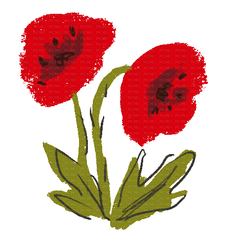 Remembrance Day Red Flower - GIF animasi gratis