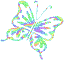 rainbow holographic butterfly - GIF animé gratuit