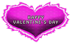 Kaz_Creations Colours Heart Animated Text Happy Valentine's Day - Δωρεάν κινούμενο GIF