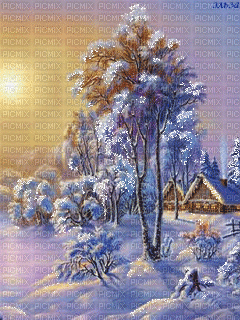 winter gif  snow  paysage snowing - Bezmaksas animēts GIF