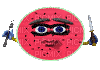 watermelon spitting seeds - Zdarma animovaný GIF