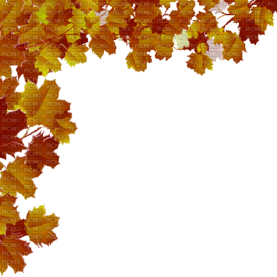 fall leaves border gif - Bezmaksas animēts GIF