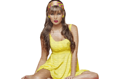 Kaz_Creations Woman Femme Yellow - gratis png