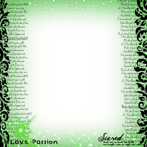 Frame.Sparkles.Text.Green - Free PNG