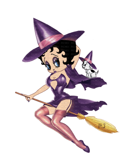 Betty boop halloween  witch sorciere - ingyenes png
