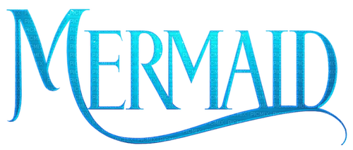 Mermaid.Text.Blue.turquoise.Victoriabea - zadarmo png