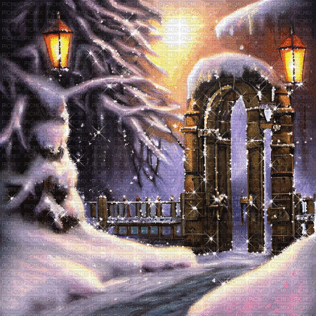 kikkapink animated winter background fantasy