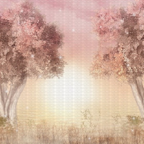 pink gold fantasy trees background landscape - фрее пнг