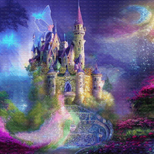 kikkapink background fantasy castle - PNG gratuit