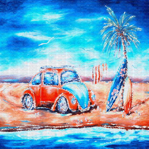 background hintergrund summer beach milla1959 - Nemokamas animacinis gif