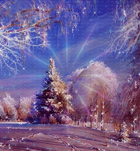 Winter.Landscape.Hiver.gif.Victoriabea - Bezmaksas animēts GIF