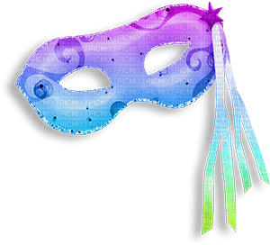 soave deco birthday mask rainbow - gratis png