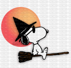 snoopy halloween - GIF animé gratuit