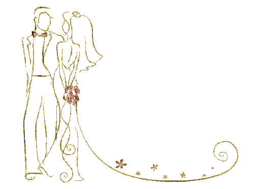 Glitter mariage or - Zdarma animovaný GIF