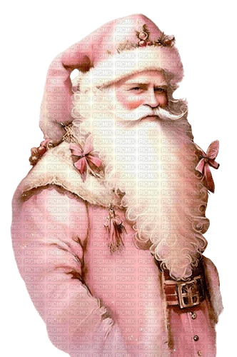 Pink Christmas Santa Claus - PNG gratuit