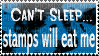 cant sleep stamps will eat me - Ingyenes animált GIF