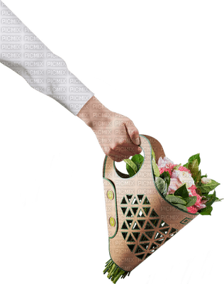 hand hold flower - бесплатно png