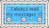 i always read my messages - GIF animado grátis