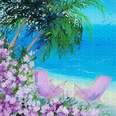 soave background animated summer tropical beach - Darmowy animowany GIF