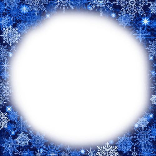 Winter.Frame.Blue - KittyKatLuv65 - Free PNG