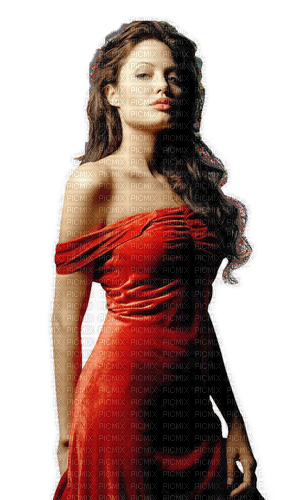 Femme robe rouge - gratis png