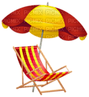 Kaz_Creations Beach Chair and Umbrella Parasol - безплатен png