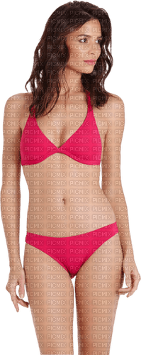 Woman in pink bikini - zdarma png