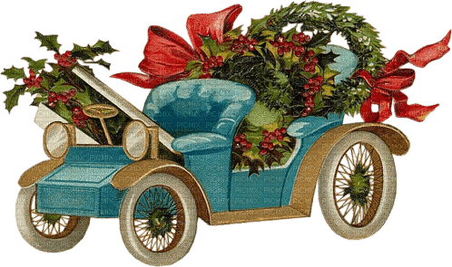 Kerst auto - png gratis