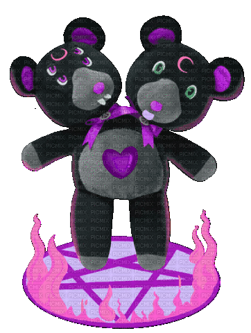 pink n purple bears - 無料のアニメーション GIF