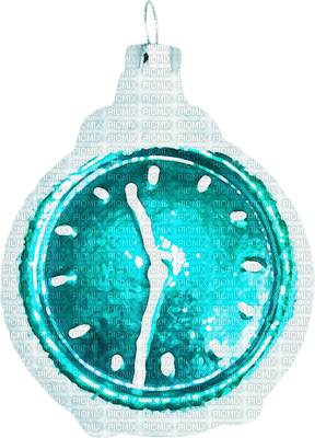 Kaz_Creations Christmas Winter Deco  Bauble Clock - png gratuito