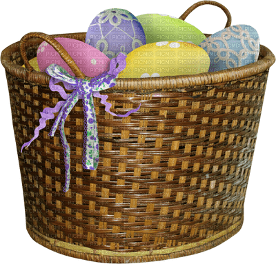 Easter.Pâques.Basket.Panier.Eggs.œufs.Victoriabea - png gratuito