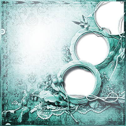 soave frame background transparent circle  teal - PNG gratuit