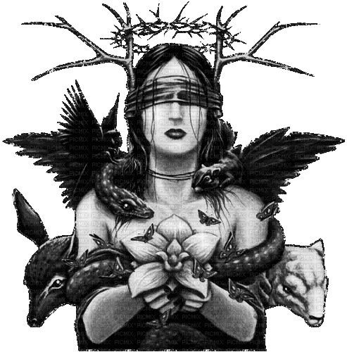 gothic woman - Безплатен анимиран GIF