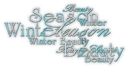 soave text winter season beauty teal - PNG gratuit