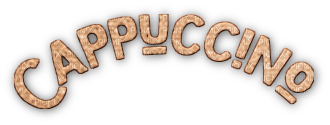 soave text cappuccino coffee brown - δωρεάν png