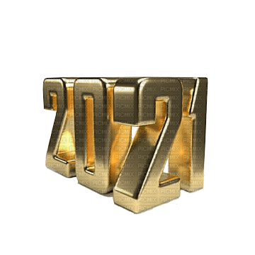 2021 text gold - PNG gratuit