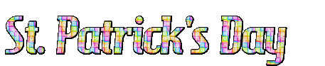 St.Patrick's Day.Text.Rainbow.Animated - GIF animé gratuit