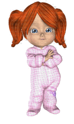 pyjama rose - GIF animado gratis