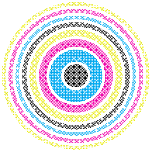 Rainbow circles - GIF เคลื่อนไหวฟรี