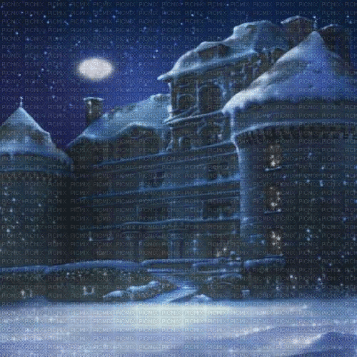 winter night background - Zdarma animovaný GIF