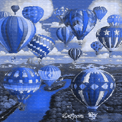 soave background animated hot air balloon - 免费动画 GIF