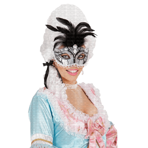 Carnival. Mardi Gras. Woman with mask. Leila - png gratuito