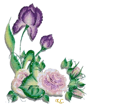 fleurs mauves - Безплатен анимиран GIF